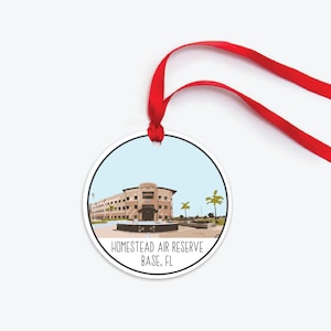 Homestead Air Reserve Base Ornament, Florida Air Force Base Ornament, Air Force Wife Gift, Duty Station Ornament, Air Force Base Ornament