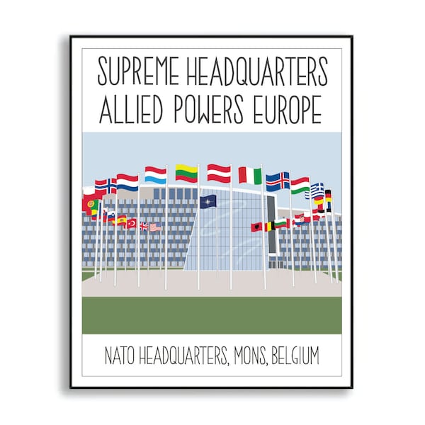 SHAPE - Nato Headquarters Belgium Military Base Illustration