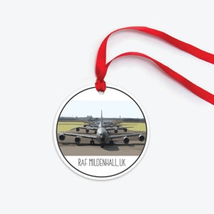 RAF Mildenhall UK Ornament, Royal Air Force Base Ornament, Air Force Officer Gift, Air Force Military Base Ornament