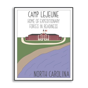 Camp Lejeune Military Base Illustration