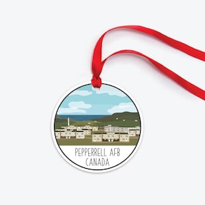 Pepperrell AFB Ornament, Newfoundland Canada Air Force Base Ornament, Pepperrell Air Force Base Ornament, Air Force Veteran Gift