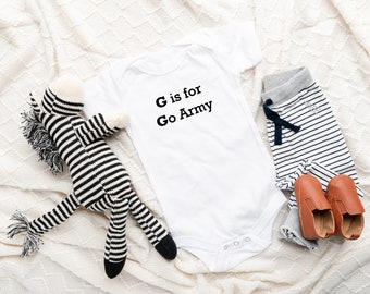 G is for Go Army - B is for Beat Navy - USMA West Point Themed Baby Unisex One Piece Bodysuit, Toddler and Youth Tee