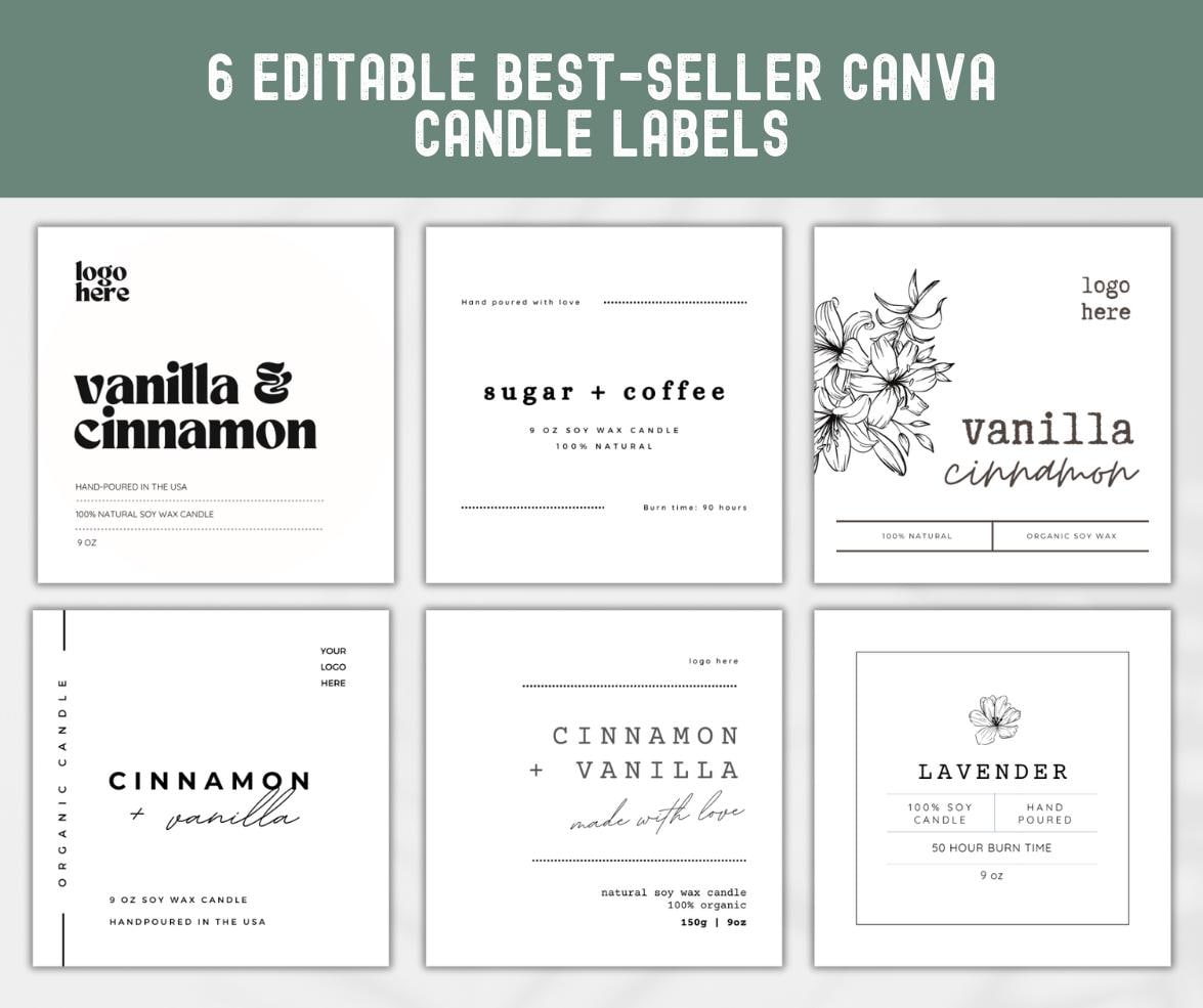 6-editable-candle-label-bundle-bestseller-candle-label-template-canva-template-custom-candle-label-small-business-diy-candle-sticker-etsy