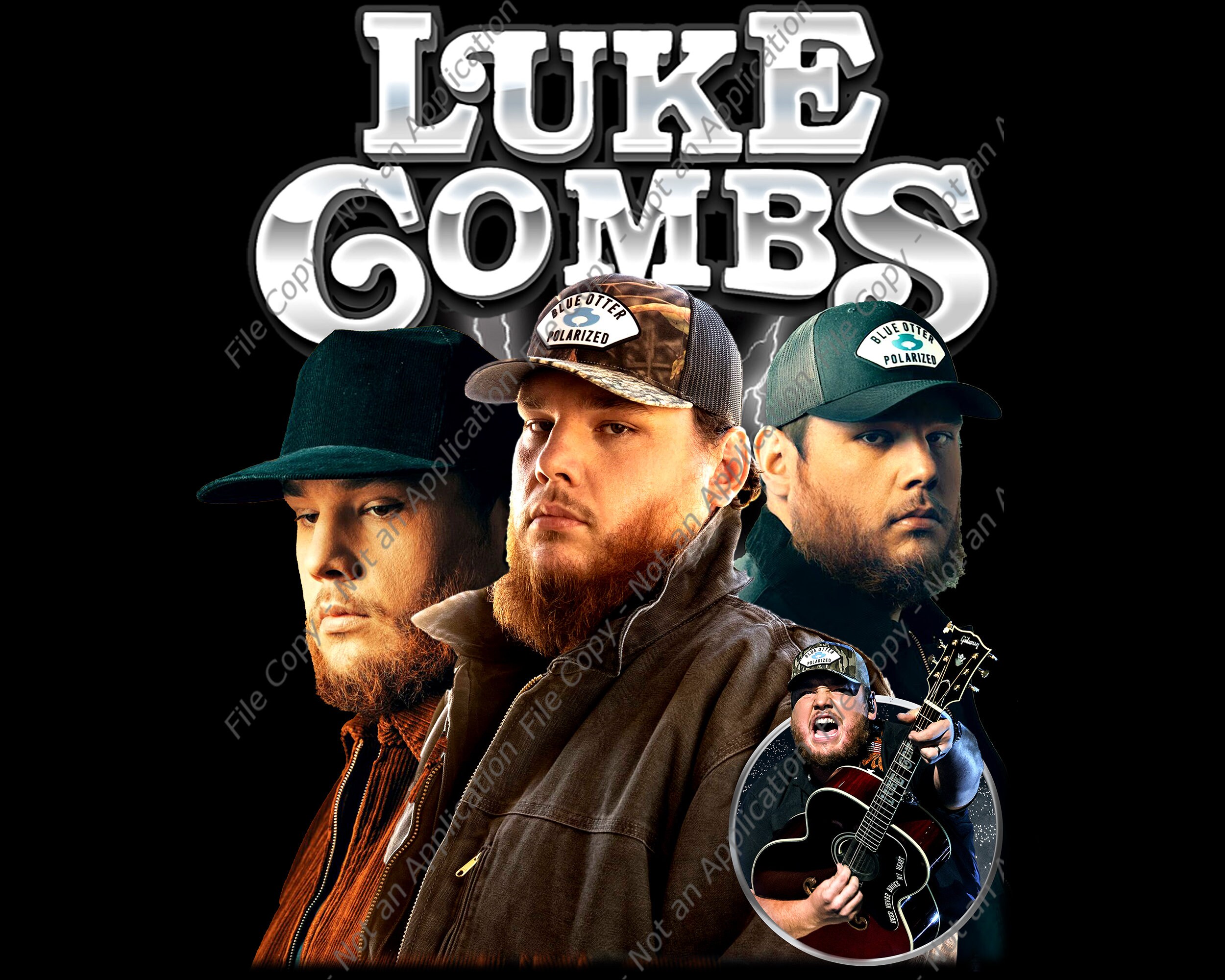 Vintage Lukes Combs Png, Country Music Png, Luke Combs Music Tour Png