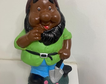 Hand painted  African American Garden Gnome