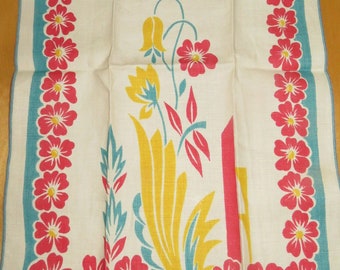 Paño de cocina vintage para té/artesanía con estampado a mano/MWT/Deco