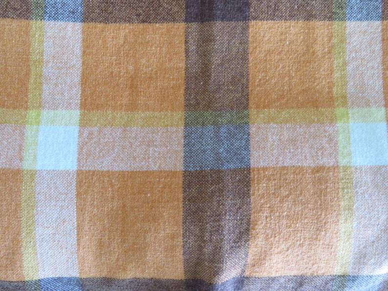 Vintage Tablecloth Simtex Russel Wright Burnt OrangeChocolate