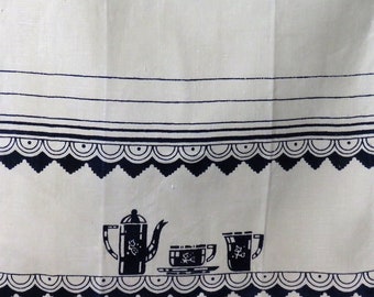 Vintage Tea Towel 1940s Art Deco California