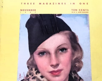 Vintage 30s Art Deco Women's Magazine Mc Call's Fashion~Decor~Adverts  Deco Era  1937