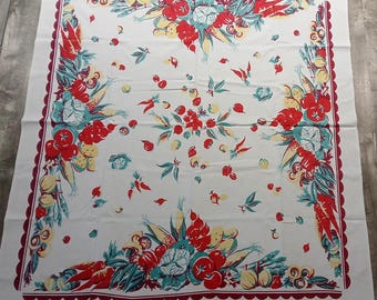 VTG años 40 Victory Garden Mantel Leda