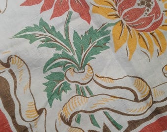 Vintage-Tischdecke mit Sonnenblumenmotiv von Van Gogh aus dem Jahr 1938