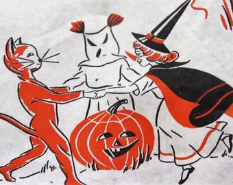 Vintage Halloween Crepe Piece 1940s Pakay Paper