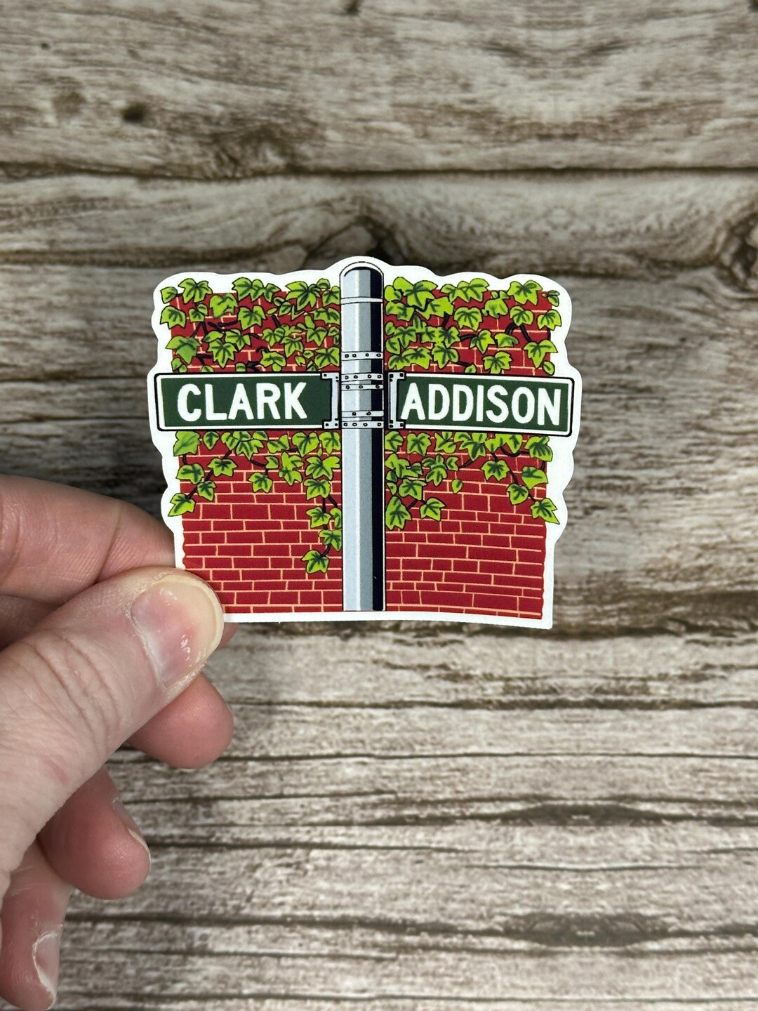 Clark and Addison Sticker or Magnet - Wrigley Field Street Signs ...