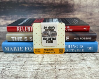 Bookish Magnetic Bookmark for Planners & Journals "So Many Books So Little Time"