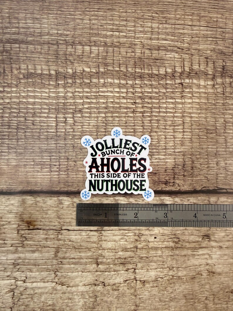 Jolliest Bunch of Aholes Sticker | Christmas Vacation Quote | Funny ...