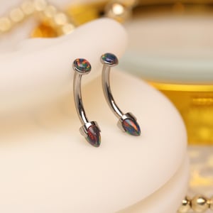 Eyebrow Ring Barbell Piercing Jewelry Curved Barbell Daith Rook Cartilage Eyebrow Jewelry 16G G23 Titanium