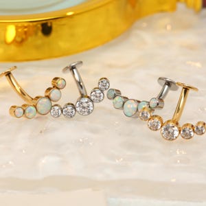 Belly Button Ring Belly Ring 14G Belly Piercing Internally Threaded Curved Navel Barbell 10mm G23 Titanium