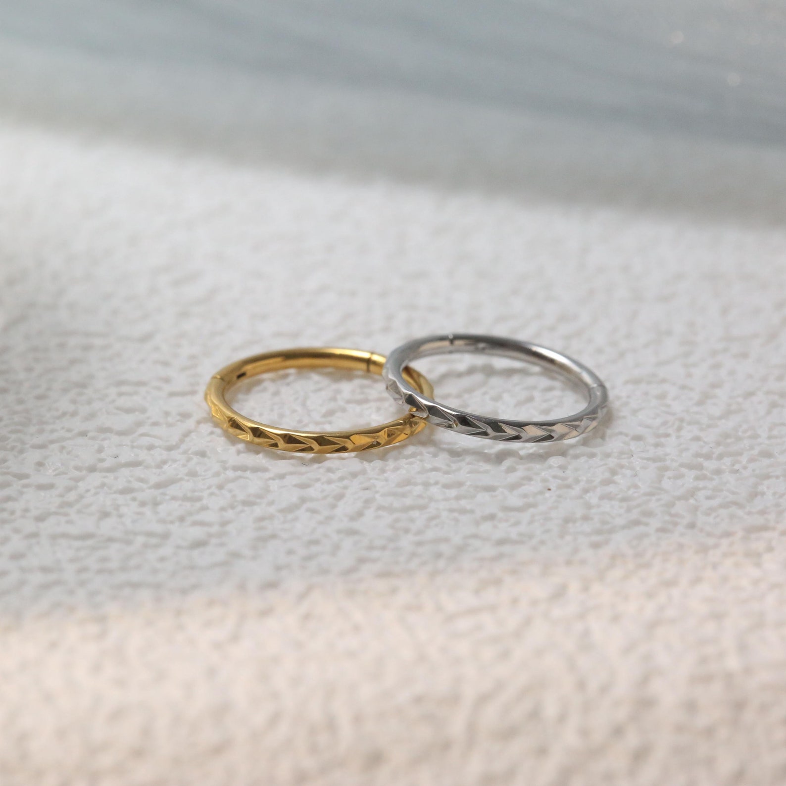 18G 16G 316L Unique Hinge Nose Ring / Seamless Piercing Ring for Nasal ...