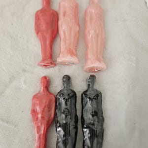 Male Ritual Figurine Candle – 7.5” Tall – Spiritual Spell Candles for Pagan, Wicca, and Hoodoo Rituals (Red, Pink, Black)