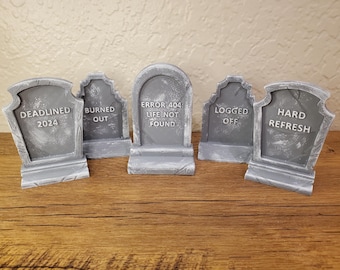 Tombstone set of 5 - desk decor