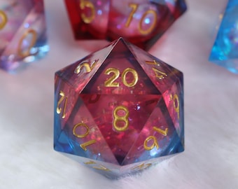 Handmade Epoxy Resin Dice, DM Gifts, RPG Dice Set, D20 Dice Set, Tabletop Games, Role Playing Game Dice, DND Player Gift