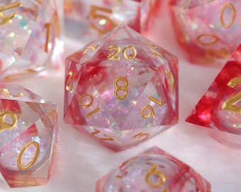 Sharp Edge DND Würfel, DM Geschenke, RPG Würfel Set, D20 Würfel Set, Tabletop Spiele, Rollenspiel Würfel, Shattered Starlight