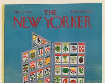 New Yorker Original Vintage Cover April 22, 1972 by Charles E. Martin