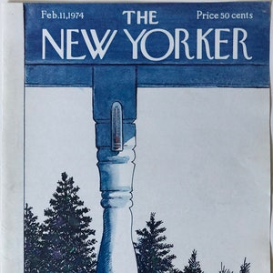 New Yorker Original Vintage Cover February 11, 1974 by Arthur Getz image 1