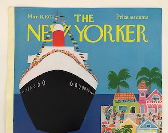 New Yorker Original Vintage Cover March 14, 1970 by Charles E. Martin