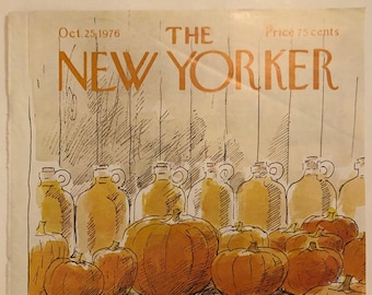 New Yorker Original Vintage Cover October 25, 1976 by Arthur Getz
