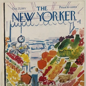 New Yorker Original Vintage Cover October 23, 1971 by Arthur Getz