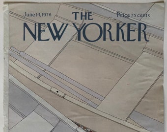 New Yorker Original Vintage Cover June 14, 1976 by Gretchen Dow Simpson