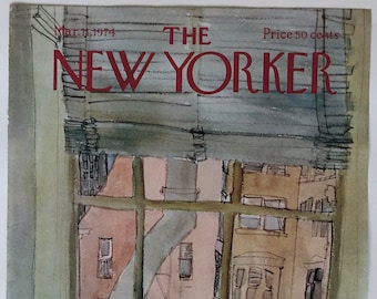 New Yorker Original Vintage Cover March 11, 1974 by James Stevenson