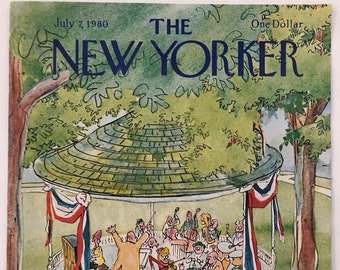 New Yorker Original Vintage Cover July 7, 1980 by George Booth