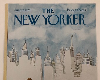 New Yorker Original Vintage Cover June 28, 1976 by Robert Weber