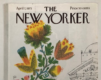 New Yorker Original Vintage Cover April 7, 1973 by Joseph Low