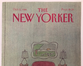 New Yorker Original Vintage Cover October 12, 1981 by Robert Tallon