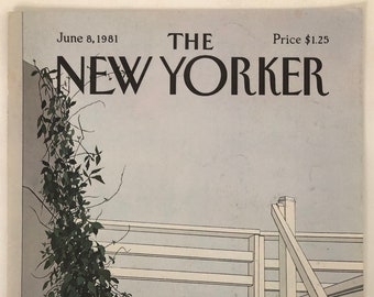 New Yorker Original Vintage Cover June 8, 1981 by Gretchen Dow Simpson