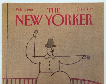 New Yorker Original Vintage Cover February 2, 1981 by Robert Tallon