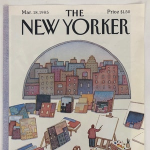 New Yorker Original Vintage Cover March 18, 1985 by Lonni Sue Johnson