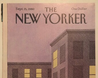 New Yorker Original Vintage Cover September 15, 1980 by Pierre Le-Tan