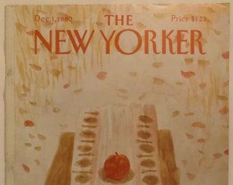 New Yorker Original Vintage Cover December 1, 1980 by James Stevenson