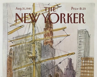 New Yorker Original Vintage Cover August 31, 1981 by James Stevenson