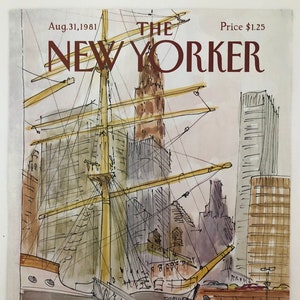 New Yorker Original Vintage Cover August 31, 1981 by James Stevenson