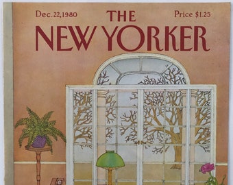 New Yorker Original Vintage Cover December 22, 1980 by Jenni Oliver