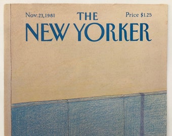 New Yorker Original Vintage Cover November 23, 1981 by Eugene Mihaesco