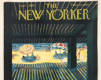 New Yorker Original Vintage Cover September 3, 1960 by Donald Higgins