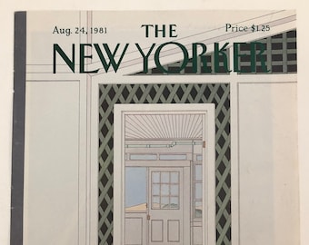 New Yorker Original Vintage Cover August 24, 1981 by Gretchen Dow Simpson