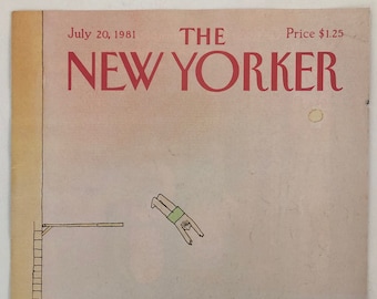 New Yorker Original Vintage Cover July 20, 1981 by Robert Tallon