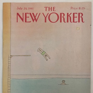New Yorker Original Vintage Cover July 20, 1981 by Robert Tallon